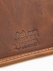 Men's leather wallet - light brown A091
