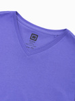 BASIC classic men's tee-shirt with a serape neckline - purple V12 S1369