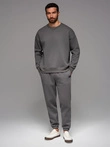 UNISEX tracksuit set in athleisure style with pants and sweatshirt - grey V18 Z109