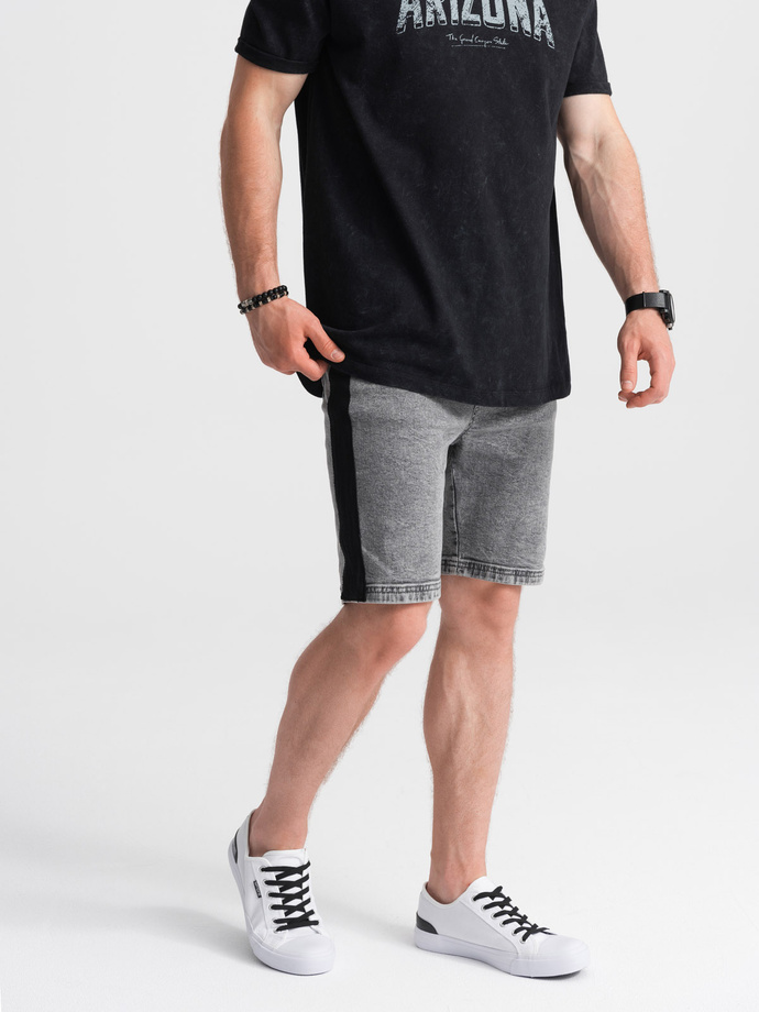 Men's denim shorts - grey W363