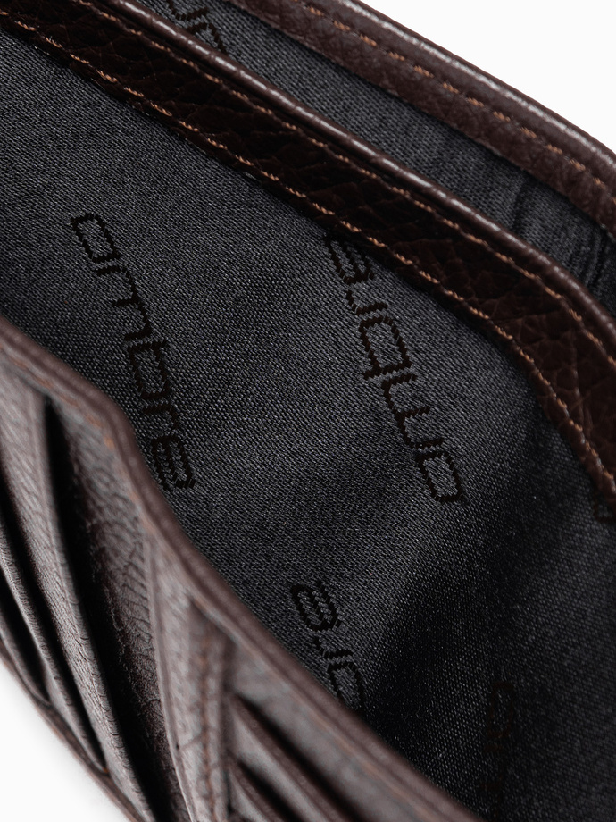 Men's leather wallet - brown A608