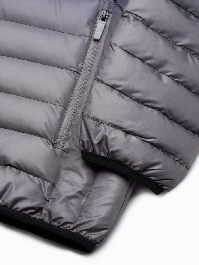 Jacheta matlasata mid-season barbati - negru/gri C319