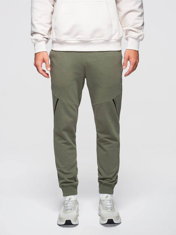 Pantaloni de trening pentru bărbați joggers - olive V4 OM-PASK-0280