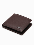 Gift set of men's brown leather accessories - wallet and key ring - Z106