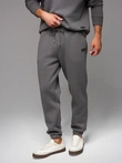 Klasické unisex tepláky so šnúrkou - sivé V18 OU-PSBC-0100