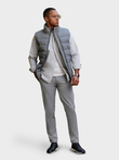 Men's quilted wool sleeveless jacket - grey melange V1 OM-JAVJ-0200