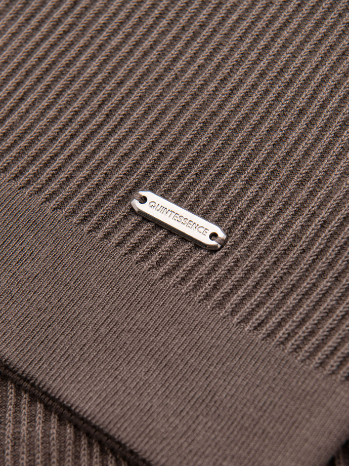 Pánská polokošile bez knoflíků s otevřeným límečkem - popel V4 OM-POSS-0160