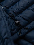 Men's quilted jacket with two fasteners - navy blue V1 OM-JALP-0231