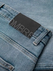 Pantaloni din denim CARROT FIT pentru bărbați cu barete decorative - albastru deschis V1 OM-PADP-0227