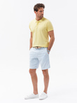 Pique knit polo shirt - yellow V4 S1746
