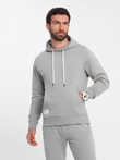 Men's sweatshirt set kangaroo sweatshirt + pants - gray V8 Z80