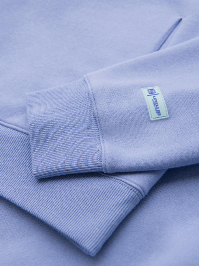 Unisex sweatshirt with hood and pockets - lavender V9 OU-SNBC-0105