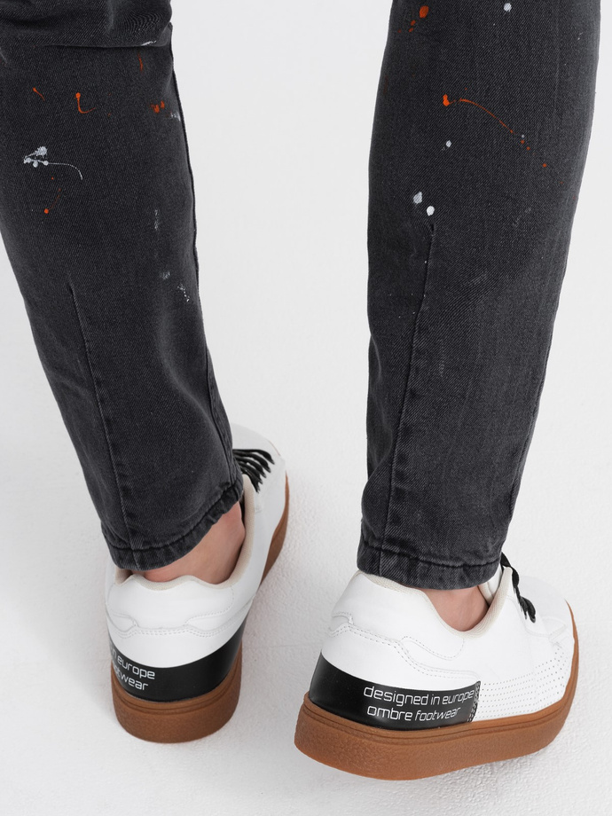 Pantaloni tip barbati SKINNY FIT - negru P1063