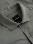 Men's cotton REGULAR single jersey knit shirt - light khaki V4 OM-SHCS-0138