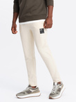 Men's logo sweatpants - cream V2 OM-PASK-0167