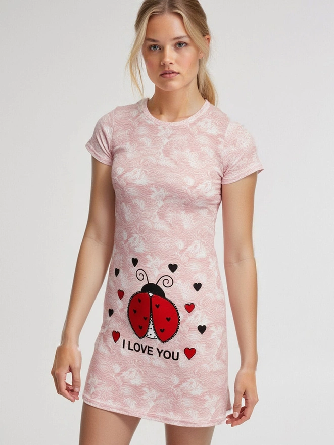 Pajamas women's nightgown ULR258 - red