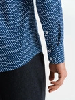 Pánska košeľa SLIM FIT s jemným vzorom - tmavomodrá V1 OM-SHCS-0140
