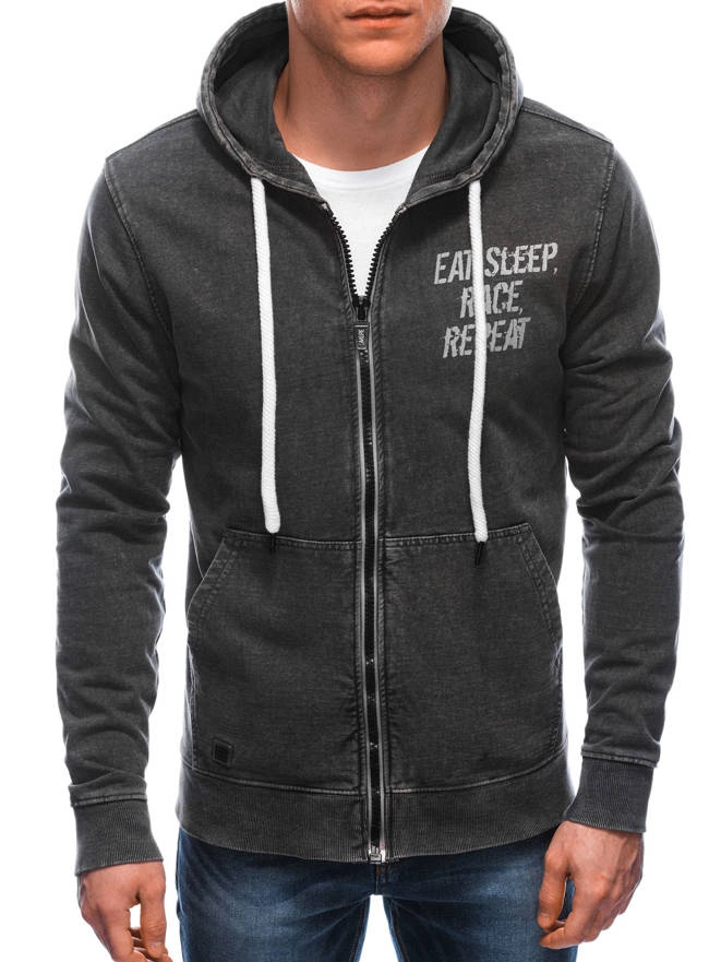 Men's hooded sweatshirt - grey B1280