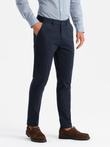 Pánské pevné kalhoty chino REGULAR FIT - tmavě modré V4 OM-PACP-0183
