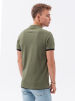 Men's plain polo shirt - olive S1382