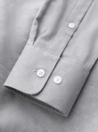 Vyriški SLIM FIT marškiniai iš dekoratyvinio audinio - pilki V2 OM-SHCS-0175