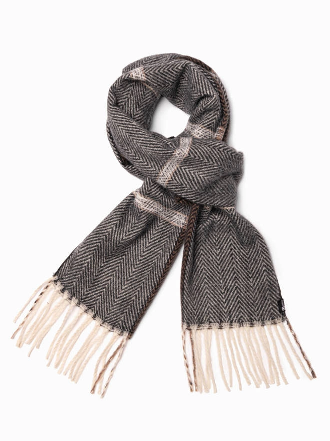 Men's scarf - brown/cream A408