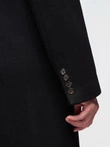 Men's double-breasted wool coat - black V2 OM-COWC-0133