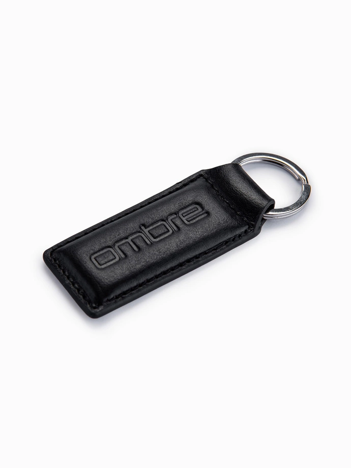 Men's key ring with snap hook - black V1 OU-ACKC-0100