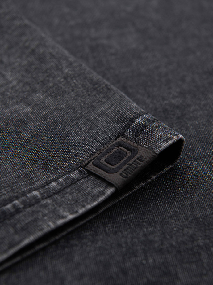 Pánske tričko s pracím efektom - čierne V1 OM-TSWT-0116