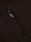 Structured fitted coat for men with high collar - dark brown V5 OM-COWC-0136