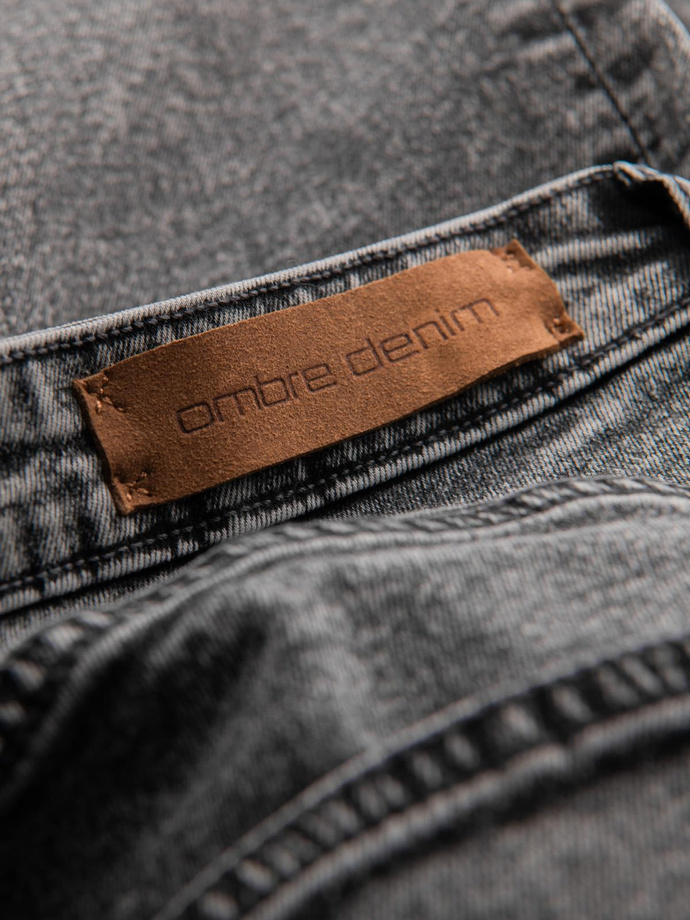 Pánske klasické sprané džínsy REGULAR FIT - sivé V4 OM-PADP-0217