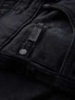 Pantaloni bărbătești JOGGERY din denim cu evazare clasică - negru V3 OM-PADJ-0265