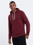 Men's non-stretch hoodie - maroon V7 OM-SSBN-0120