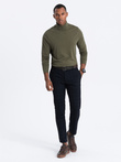 Men's turtleneck longsleeve - dark olive V4 OM-LSCL-0112