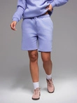 UNISEX sweatshirt set hoodie + athleisure shorts - lavender V9 Z110