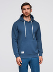 BASIC men's kangaroo hooded sweatshirt - navy blue V4 B1674