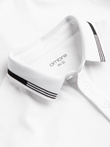 Men's elastane polo shirt with contrasting elements - white V1 OM-POSS-0123