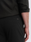 Men's knit shorts with rolled up legs - black V2 OM-SRCS-0170