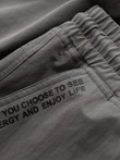Men's jogger pants with cargo pockets and print - gray V4 OM-PAJO-0200