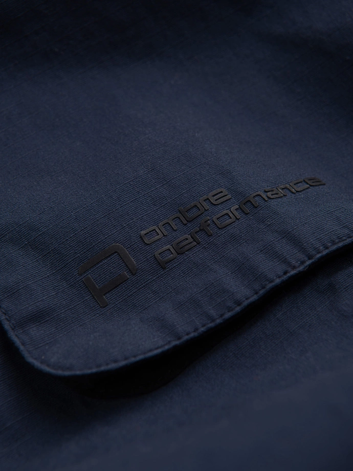 Pánske nohavice JOGGER s cargo vreckami na zips - tmavomodré V5 OM-PAJO-0135