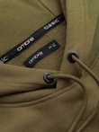 BASIC men's cotton kangaroo hooded sweatshirt - olive V2 OM-SSBN-0161