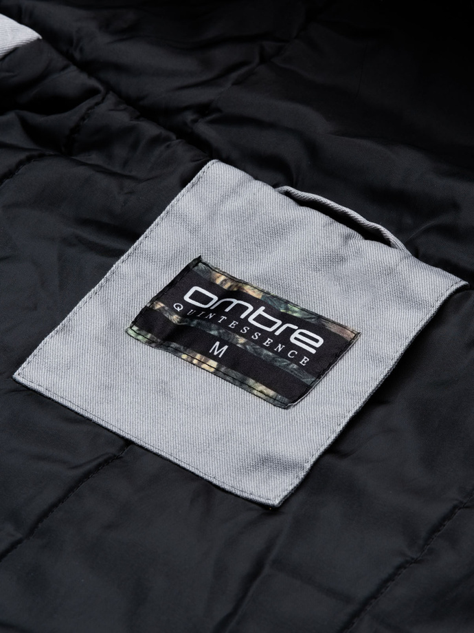 Men's winter jacket - grey C512