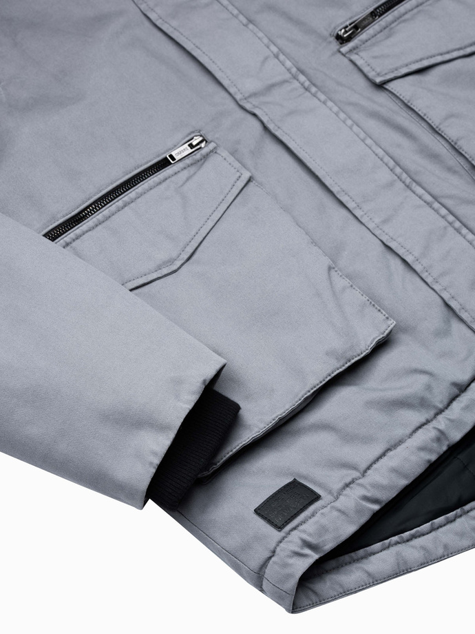 Men's winter jacket - grey C512