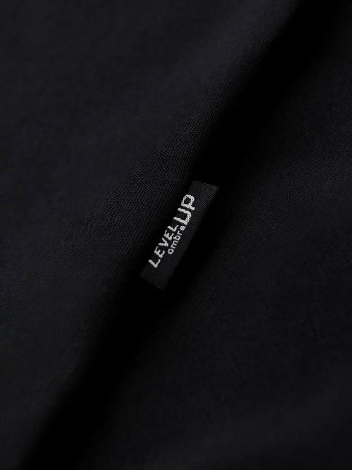 Vyriški medvilniniai marškinėliai su kišenėmis - juodi V1 OM-TSPT-0154