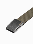 Men's belt with metal buckle - khaki A376
