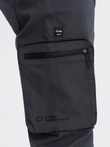 Men's JOGGER pants with stand-off and zippered cargo pockets - graphite V6 OM-PAJO-0135