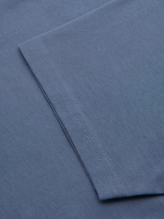 Tricou clasic BASIC din bumbac pentru bărbați - violet V13 OM-TSBS-0146