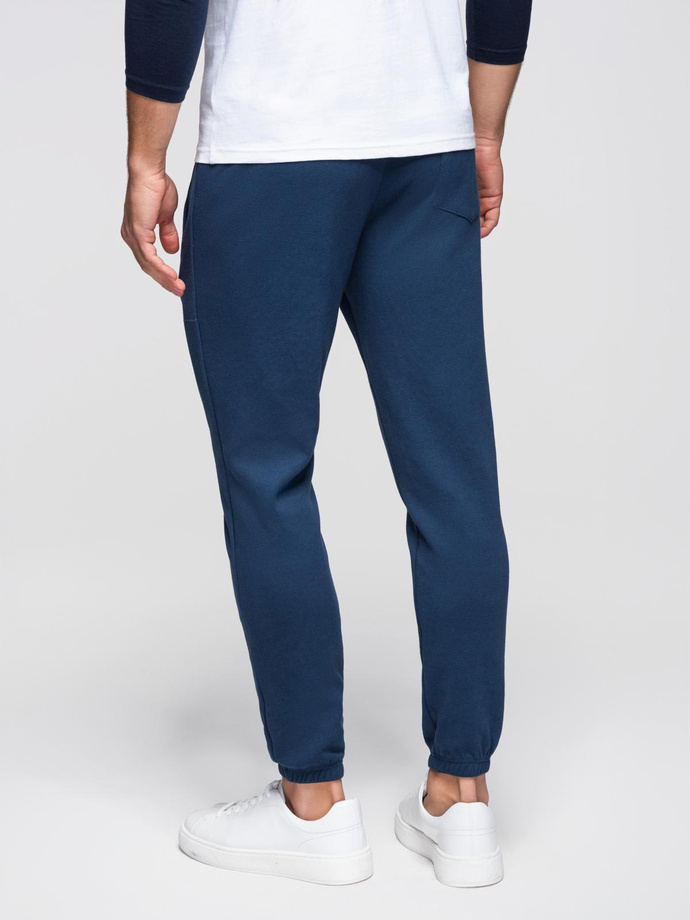 CARROT men's structured knit sweatpants - dark blue V5 OM-PASK-0143