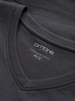 Men's unprinted longsleeve with a v-neck - graphite V4 OM-LSBL-0108