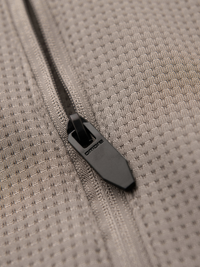 Lengva kombinuota vyriška striukė su gobtuvu ir dekoratyviniu dygsniavimu - ash V3 OM-JANP-0160 